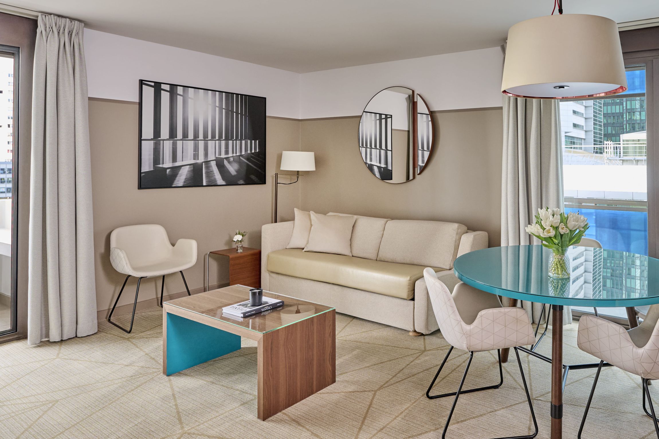 Living Room at Fraser Suites Harmonie - serviced hotel and long term rental apartments in La Défense Paris